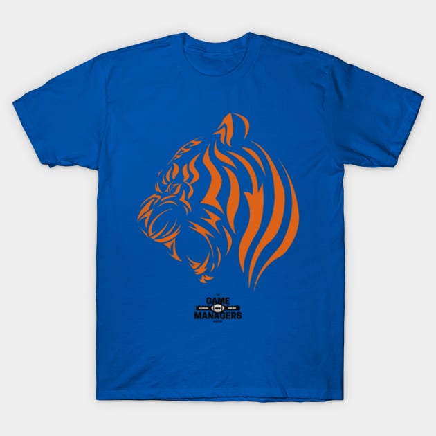 The Game Managers Podcast Tiger Orange T-Shirt by TheGameManagersPodcast